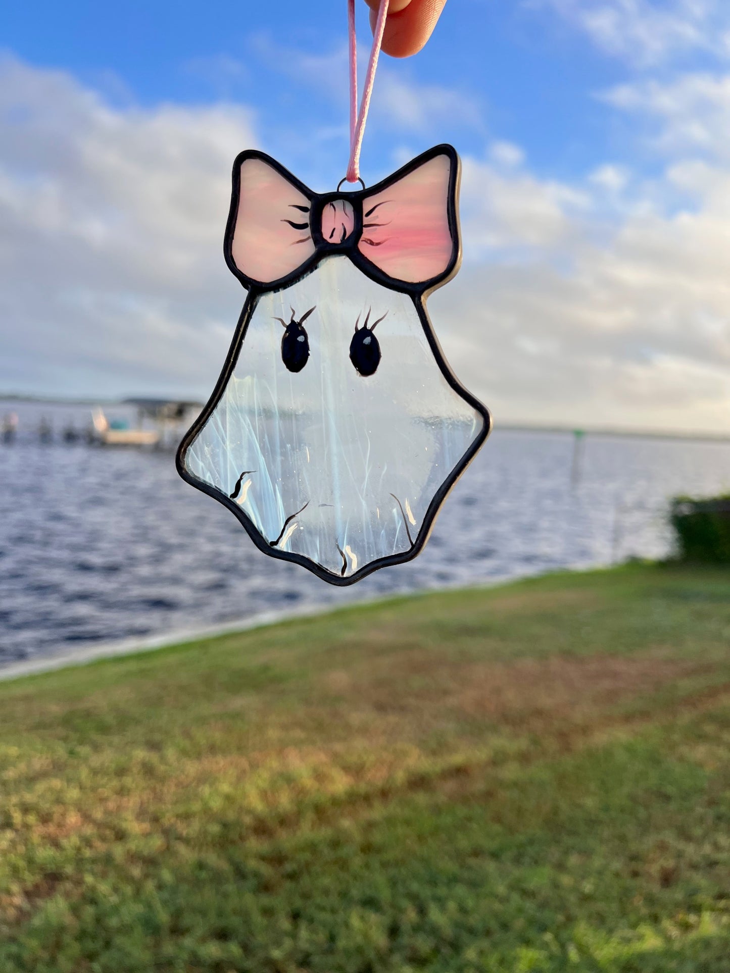 Ghoulish Ghosts Stained Glass Suncatchers Girl Ghost