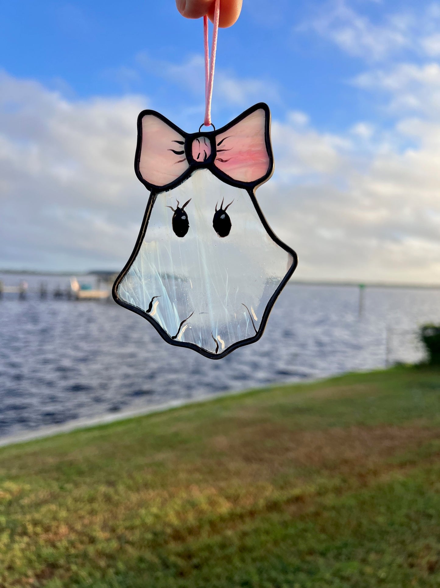 Ghoulish Ghosts Stained Glass Suncatchers Girl Ghost