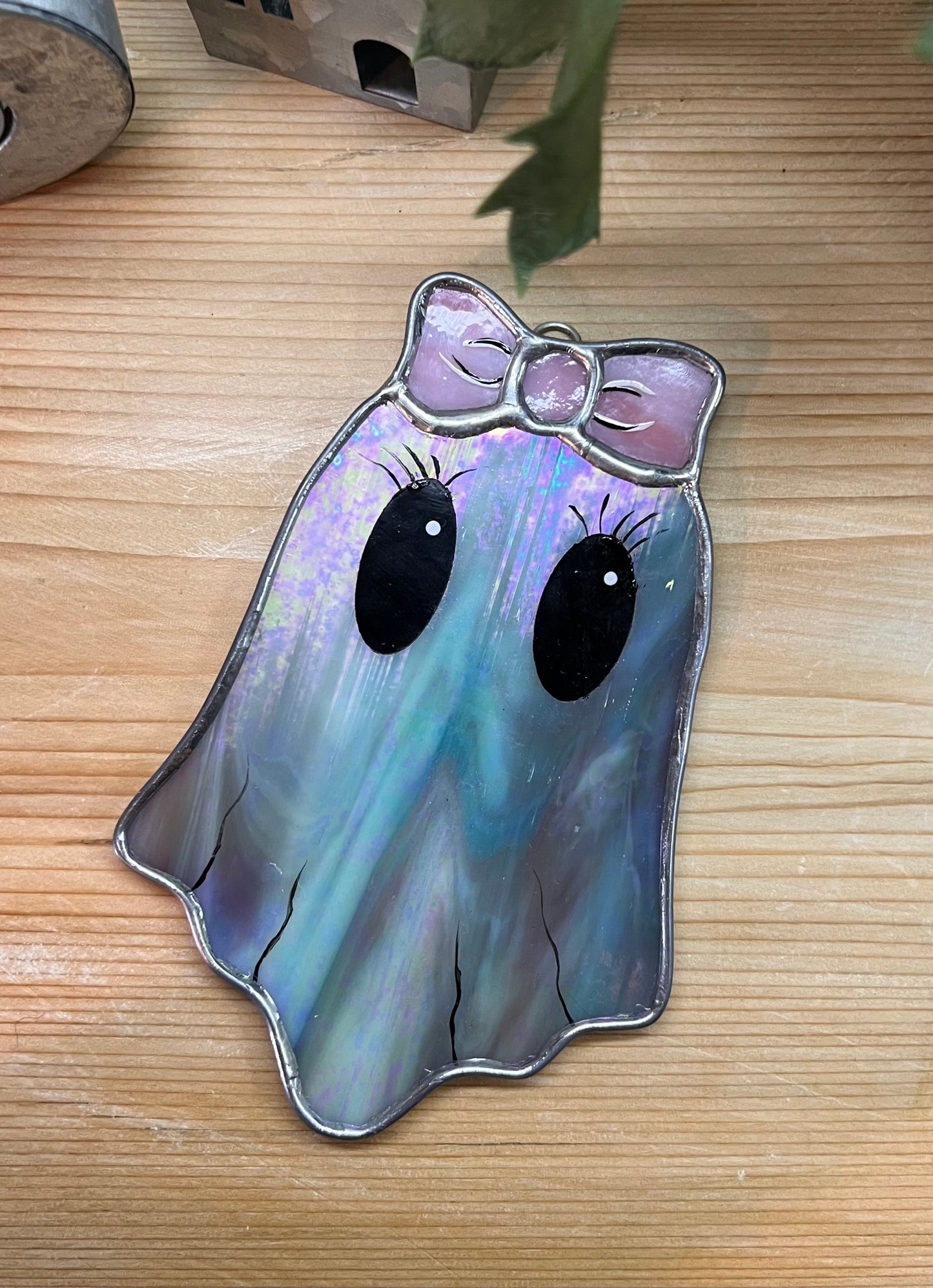 Ghoulish Ghosts Stained Glass Suncatchers Girl Ghost