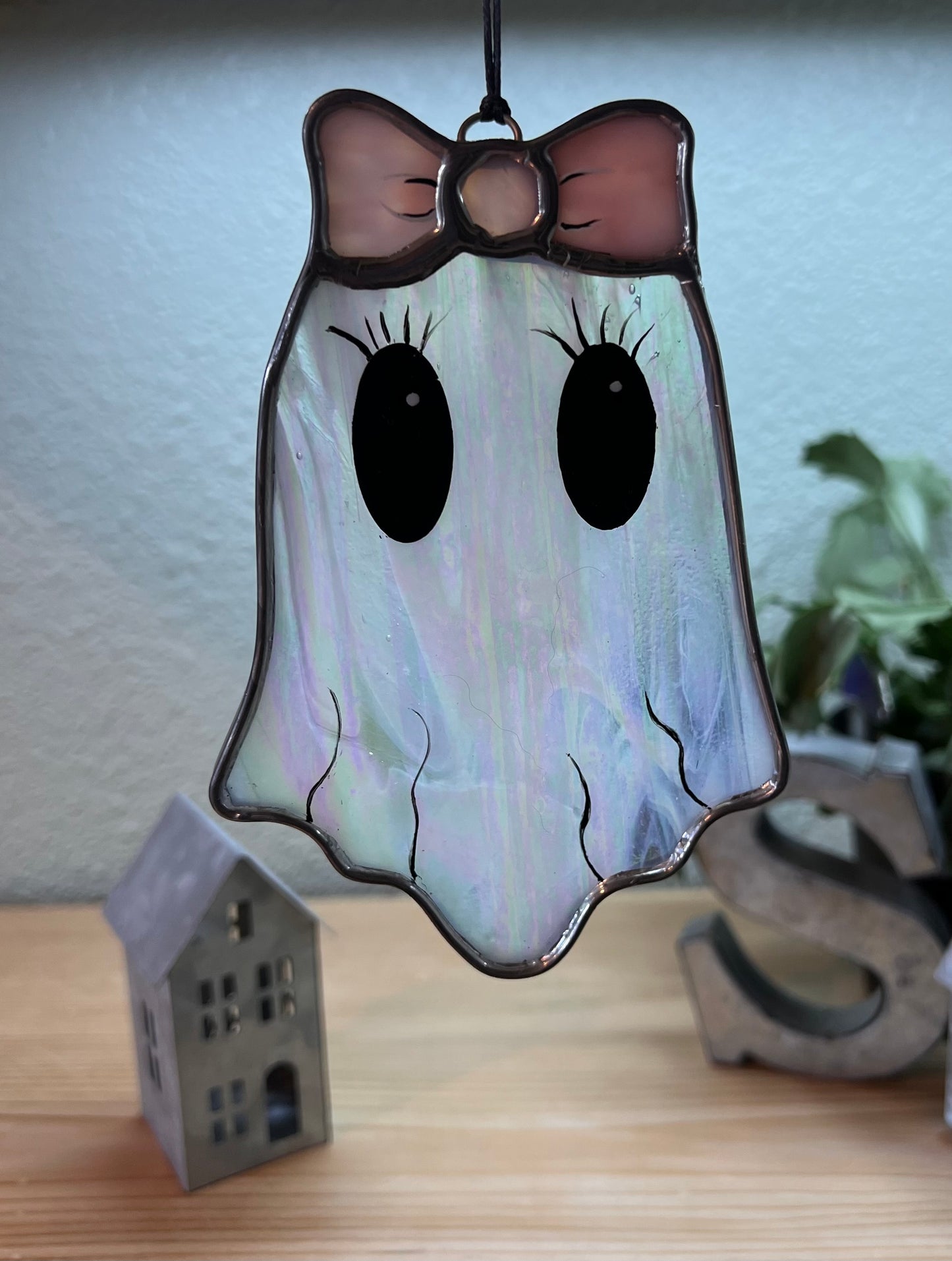 Ghoulish Ghosts Stained Glass Suncatchers Girl Ghost