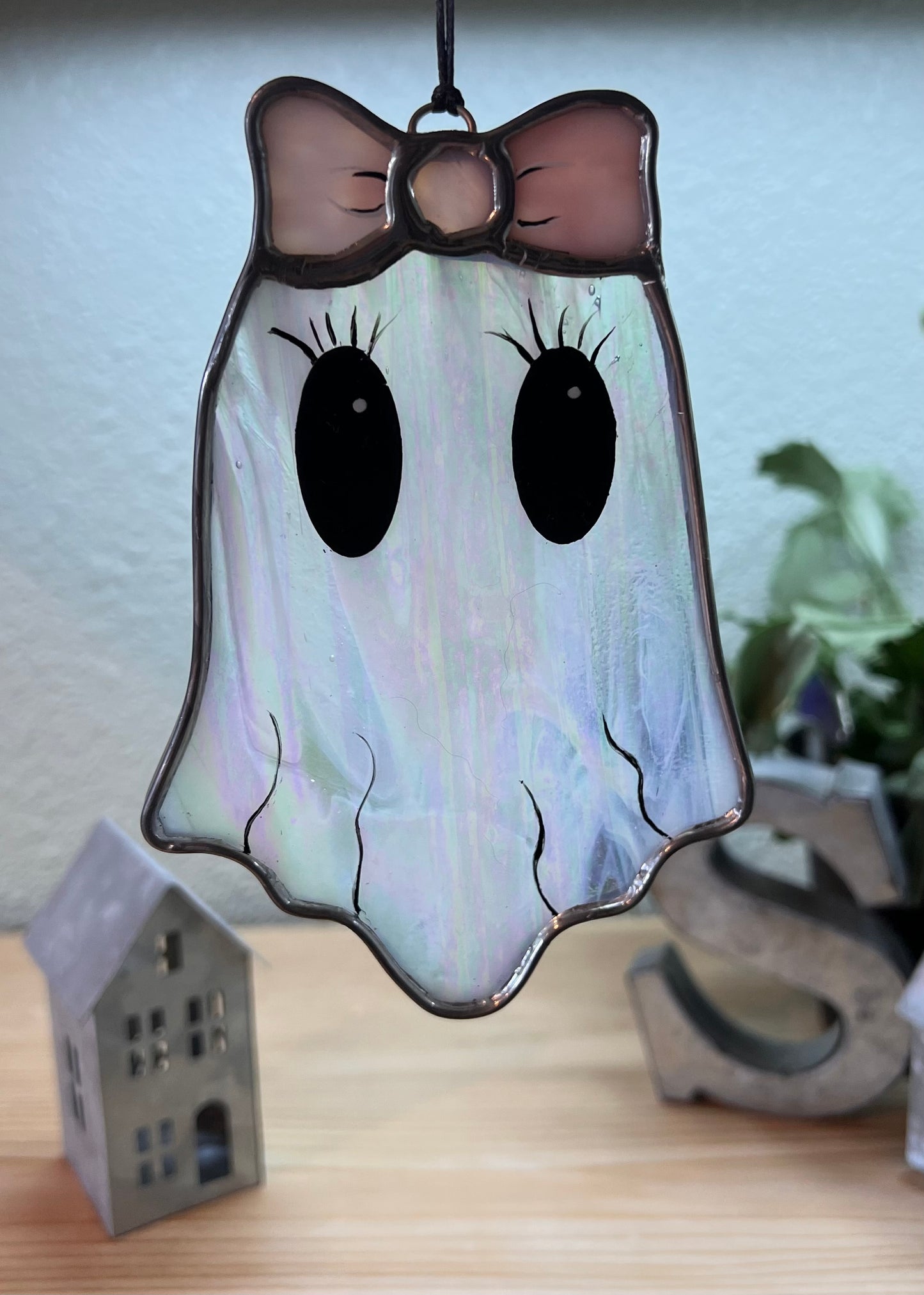 Ghoulish Ghosts Stained Glass Suncatchers Girl Ghost