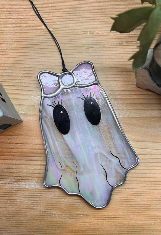 Ghoulish Ghosts Stained Glass Suncatchers Girl Ghost