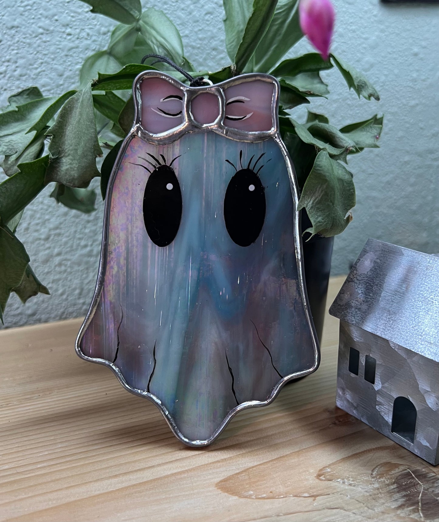 Ghoulish Ghosts Stained Glass Suncatchers Girl Ghost