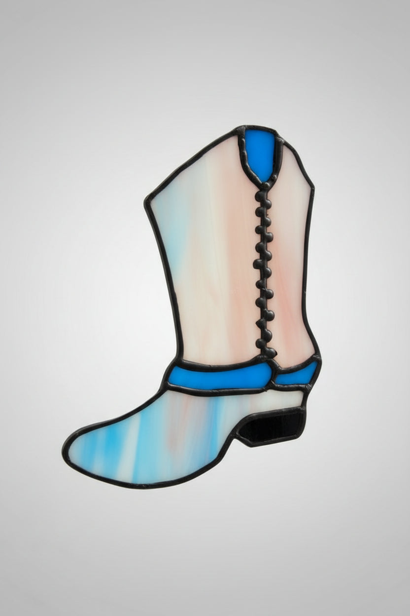 Cowboy Boot Stained Glass Suncatchers Western Flair