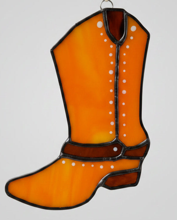 Cowboy Boot Stained Glass Suncatchers Western Flair