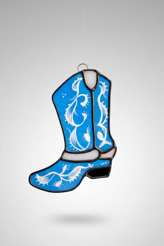 Cowboy Boot Stained Glass Suncatchers Western Flair