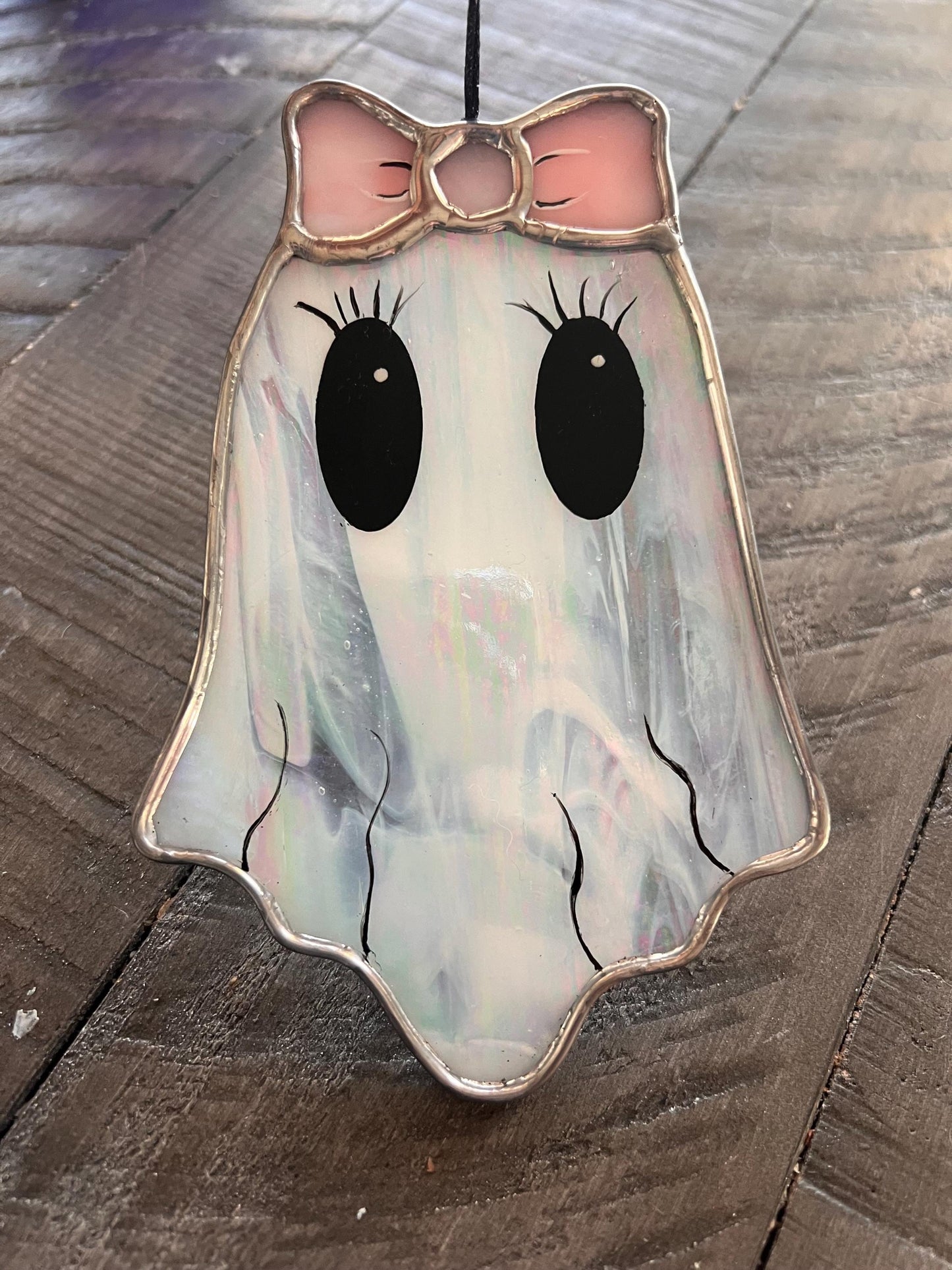 Ghoulish Ghosts Stained Glass Suncatchers Girl Ghost