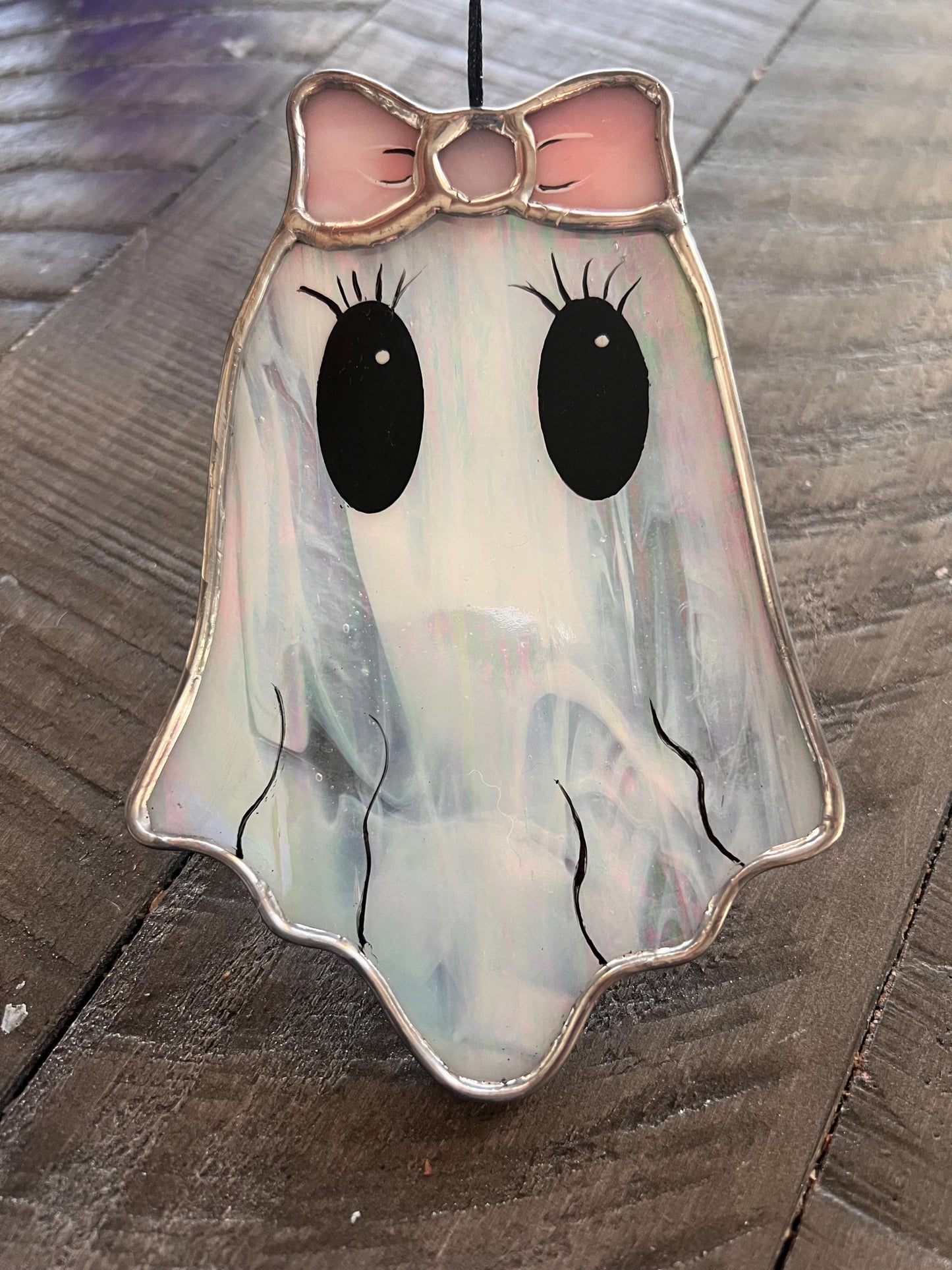 Ghoulish Ghosts Stained Glass Suncatchers Girl Ghost