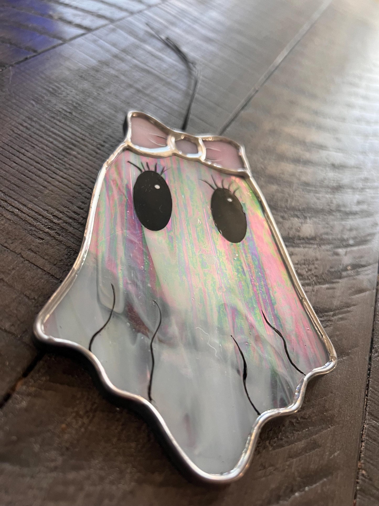 Ghoulish Ghosts Stained Glass Suncatchers Girl Ghost